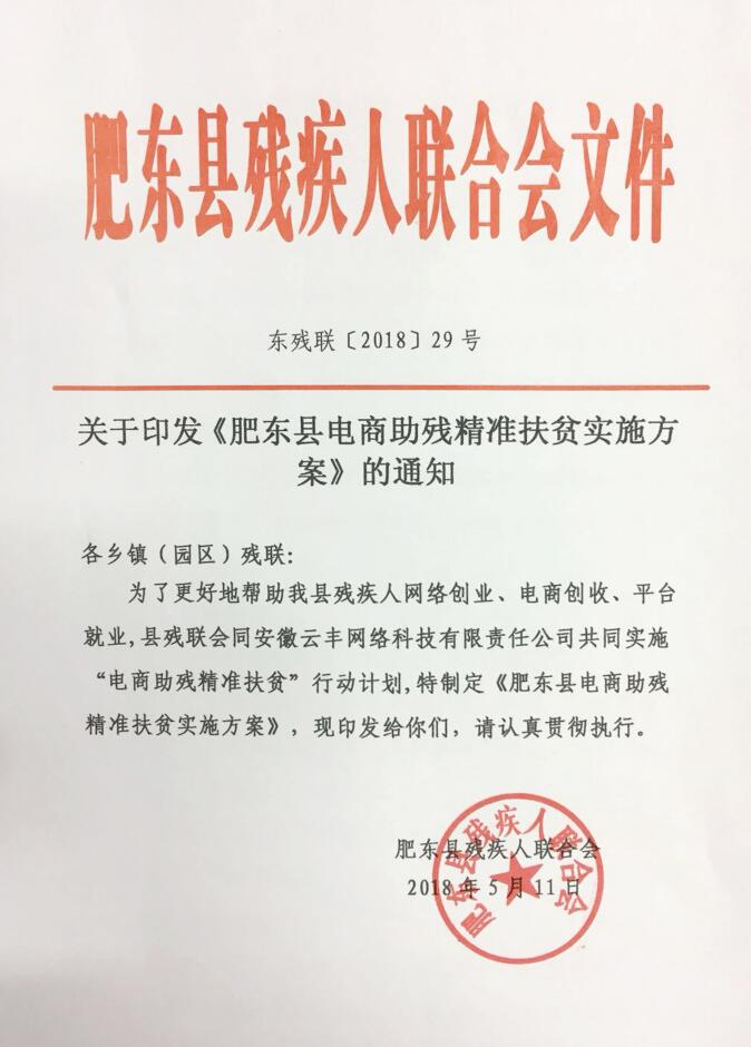 肥东县电商助残精准扶